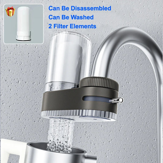 Faucet Tap Water Purifier with Washable Filter – 2-Element Home Kitchen Filter